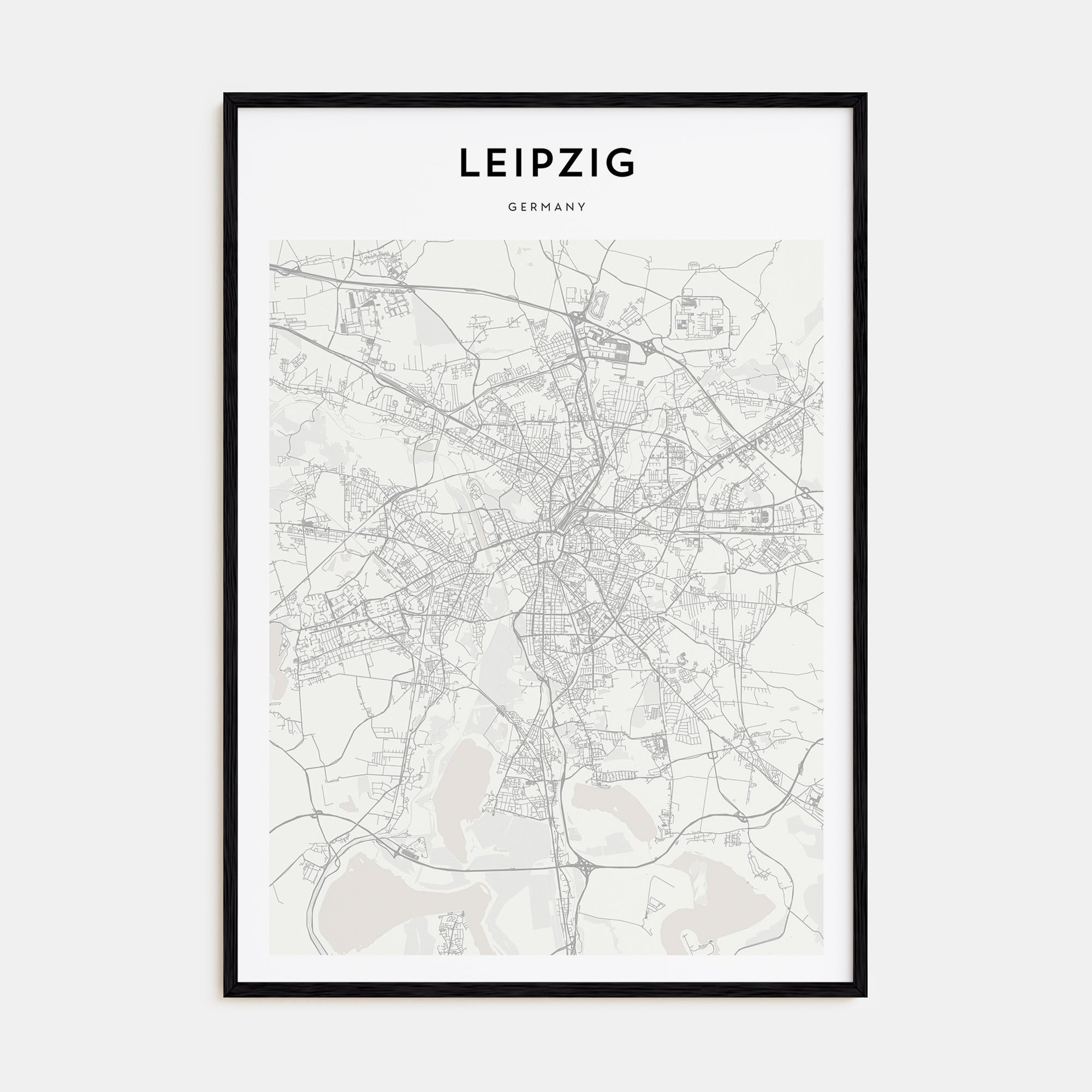 Leipzig Map Portrait Poster