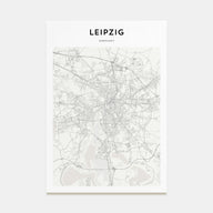 Leipzig Map Portrait Poster