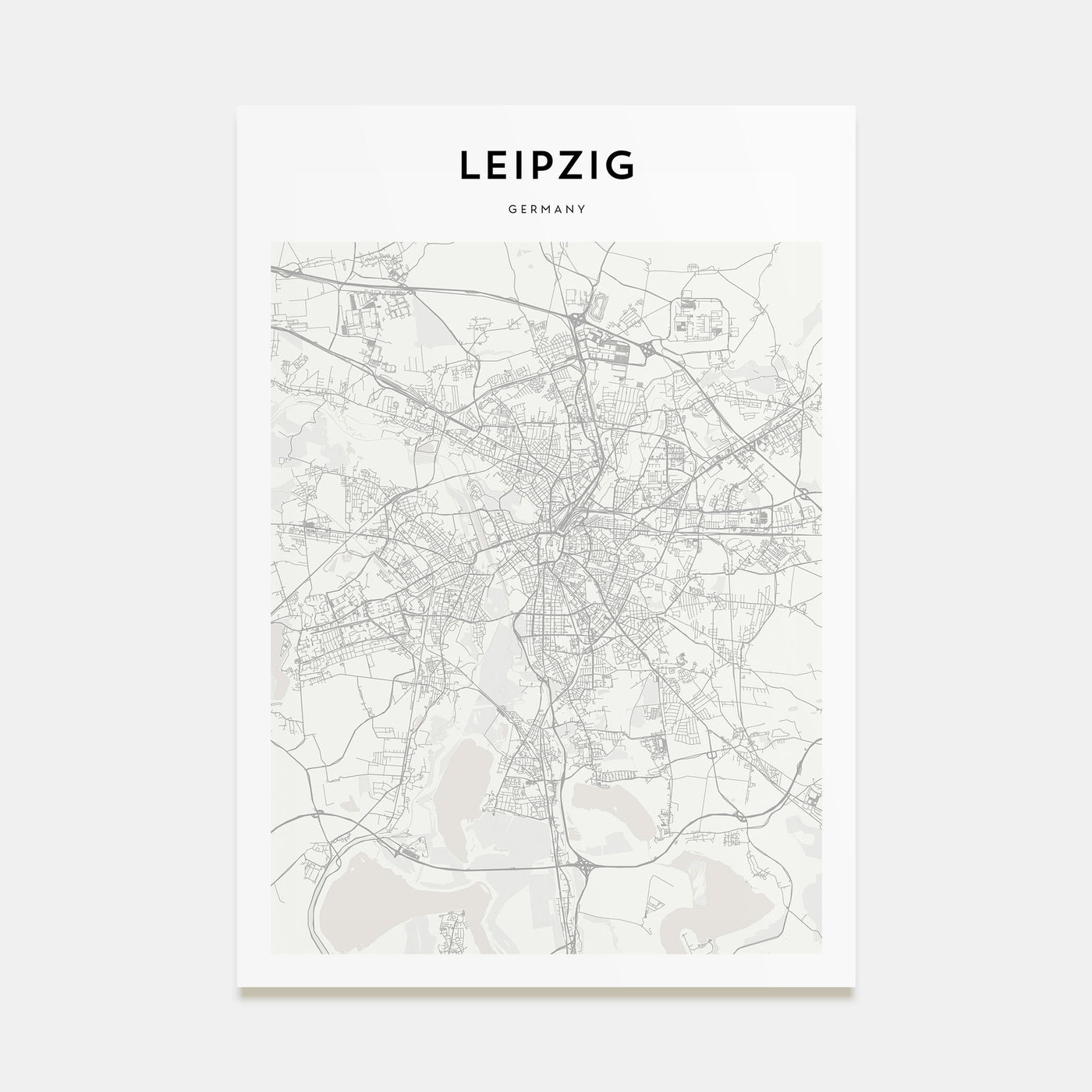 Leipzig Map Portrait Poster