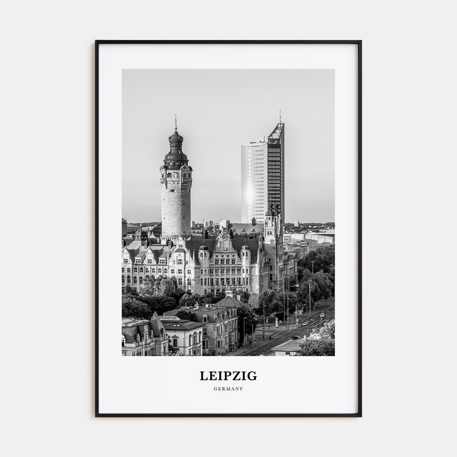 Leipzig Portrait B&W Poster