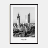 Leipzig Portrait B&W Poster