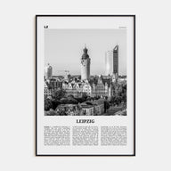 Leipzig Travel B&W Poster