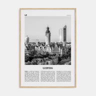 Leipzig Travel B&W Poster