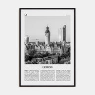 Leipzig Travel B&W Poster