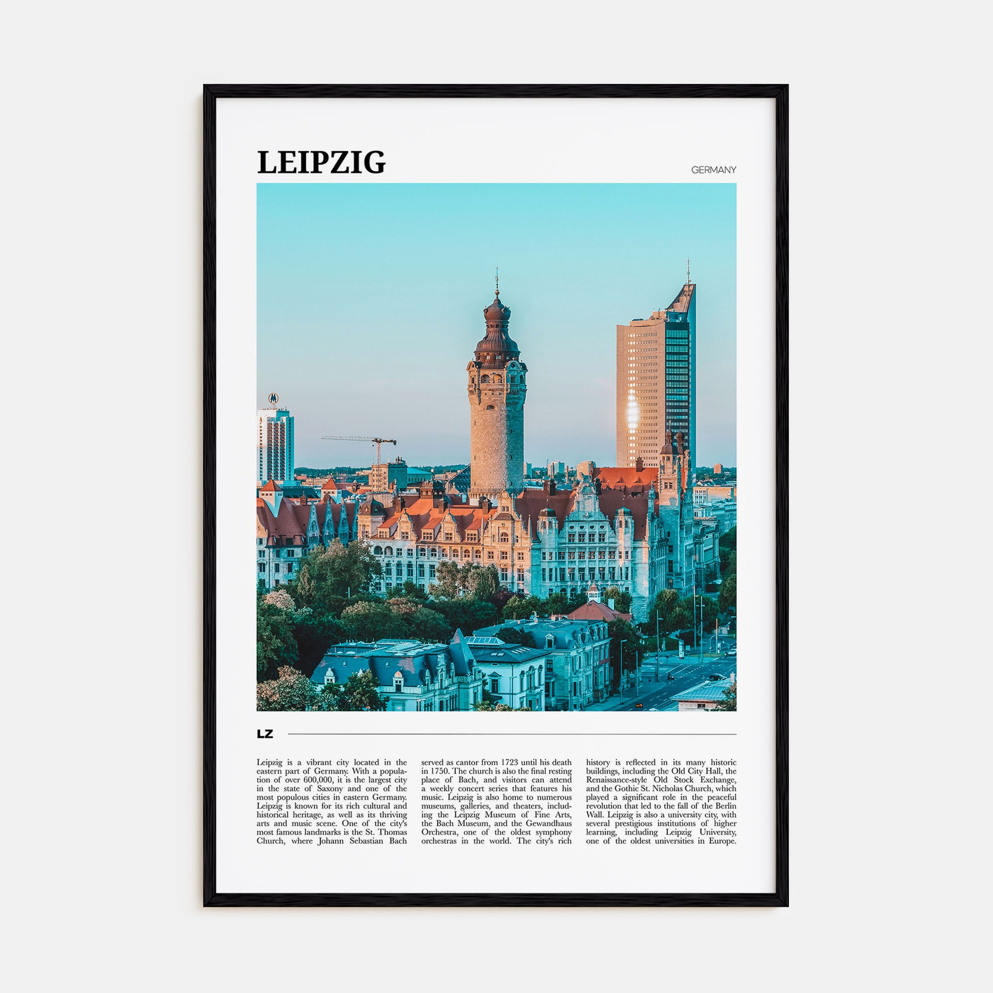Leipzig Travel Color Poster
