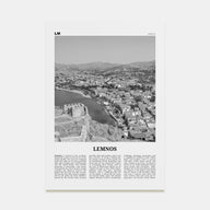 Lemnos Travel B&W Poster