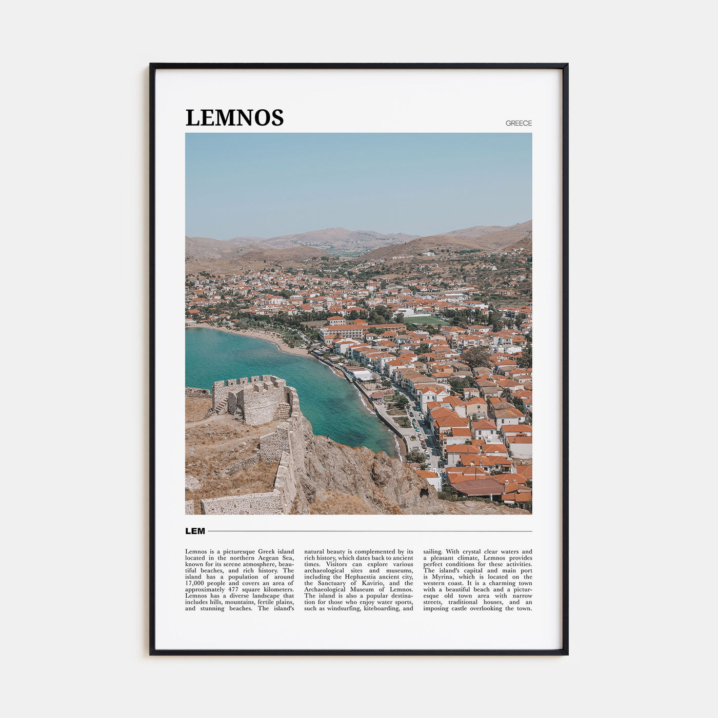 Lemnos Travel Color Poster