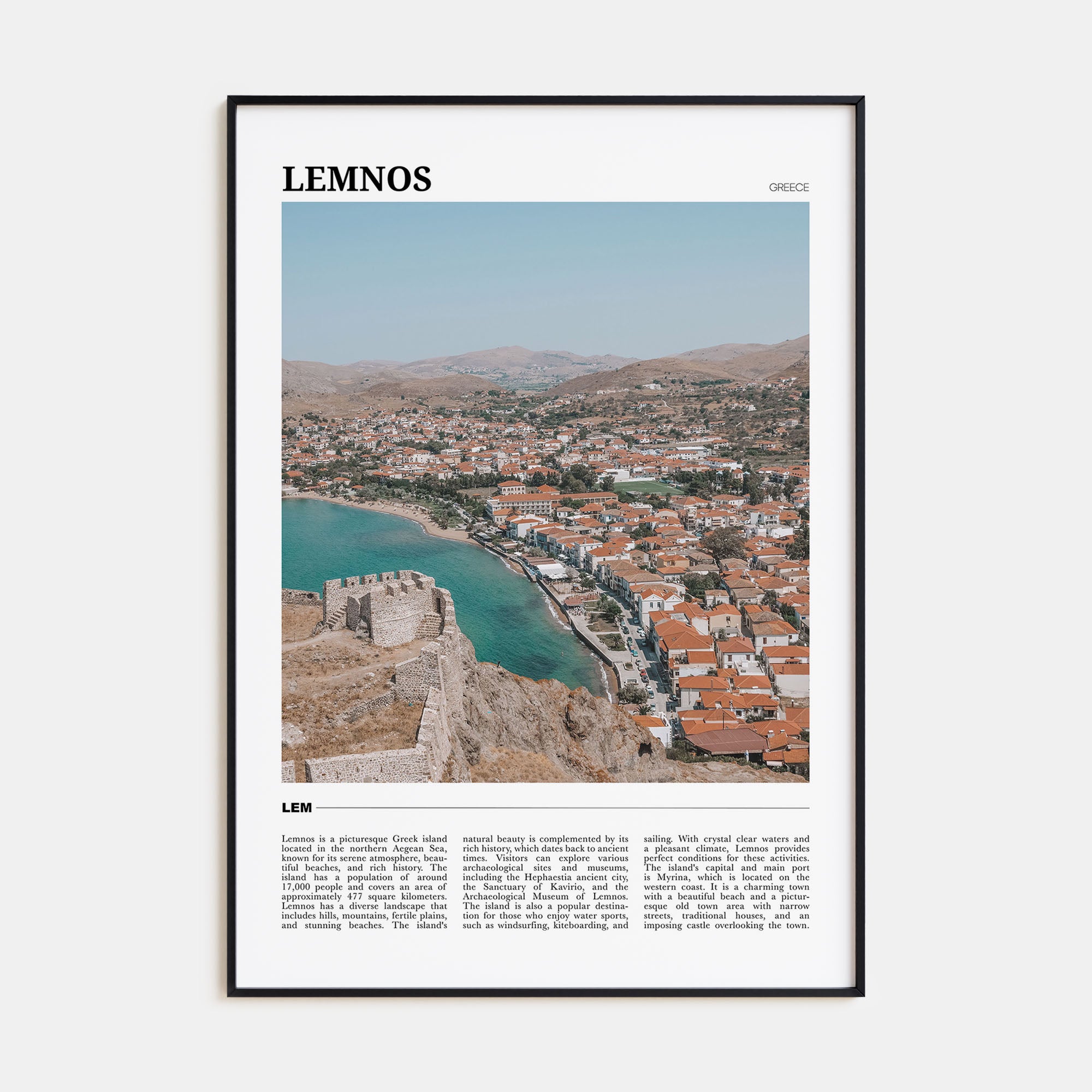 Lemnos Travel Color Poster