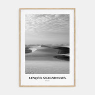 Lençóis Maranhenses Portrait B&W Poster