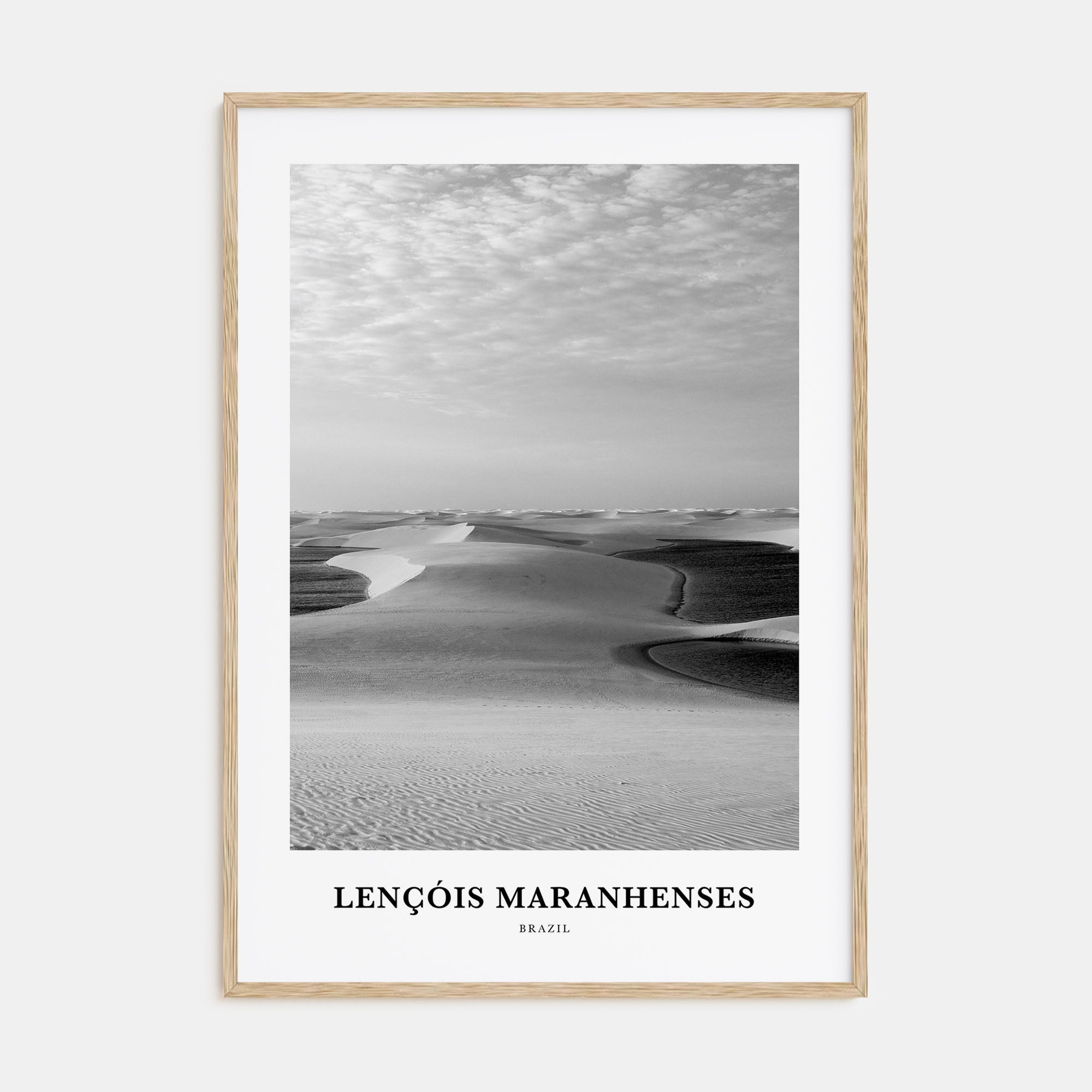 Lençóis Maranhenses Portrait B&W Poster