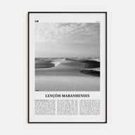 Lençóis Maranhenses Travel B&W Poster