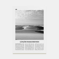 Lençóis Maranhenses Travel B&W Poster