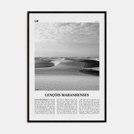 Lençóis Maranhenses Travel B&W Poster
