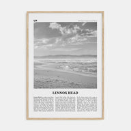 Lennox Head Travel B&W Poster