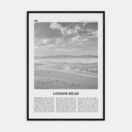 Lennox Head Travel B&W Poster