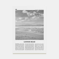 Lennox Head Travel B&W Poster