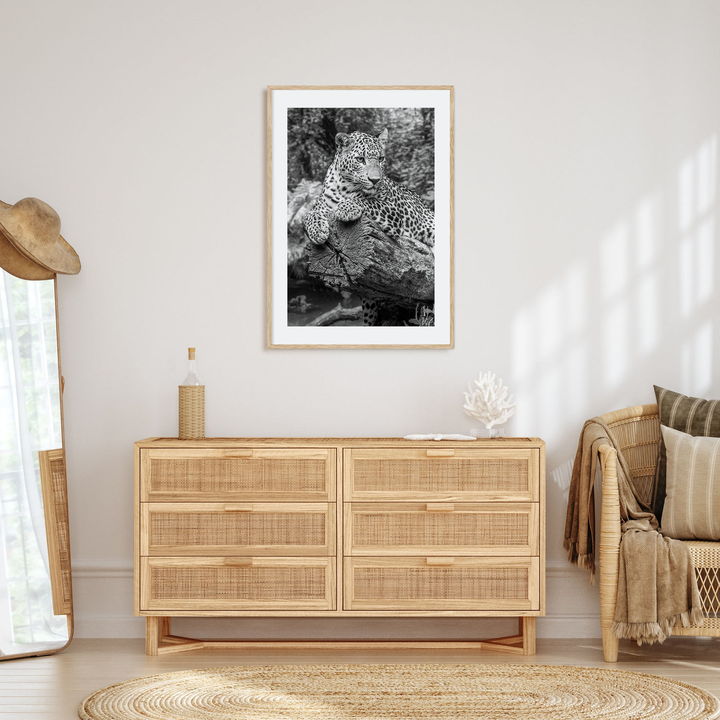 Leopard Photo B&W No 2 Poster