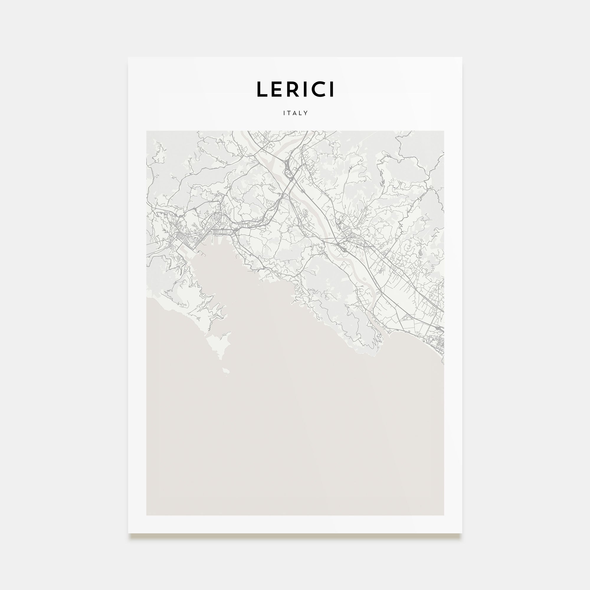 Lerici Map Portrait Poster