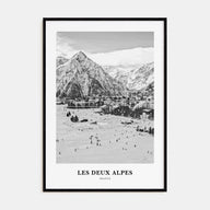 Les Deux Alpes Portrait B&W Poster