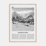 Les Deux Alpes Travel B&W Poster