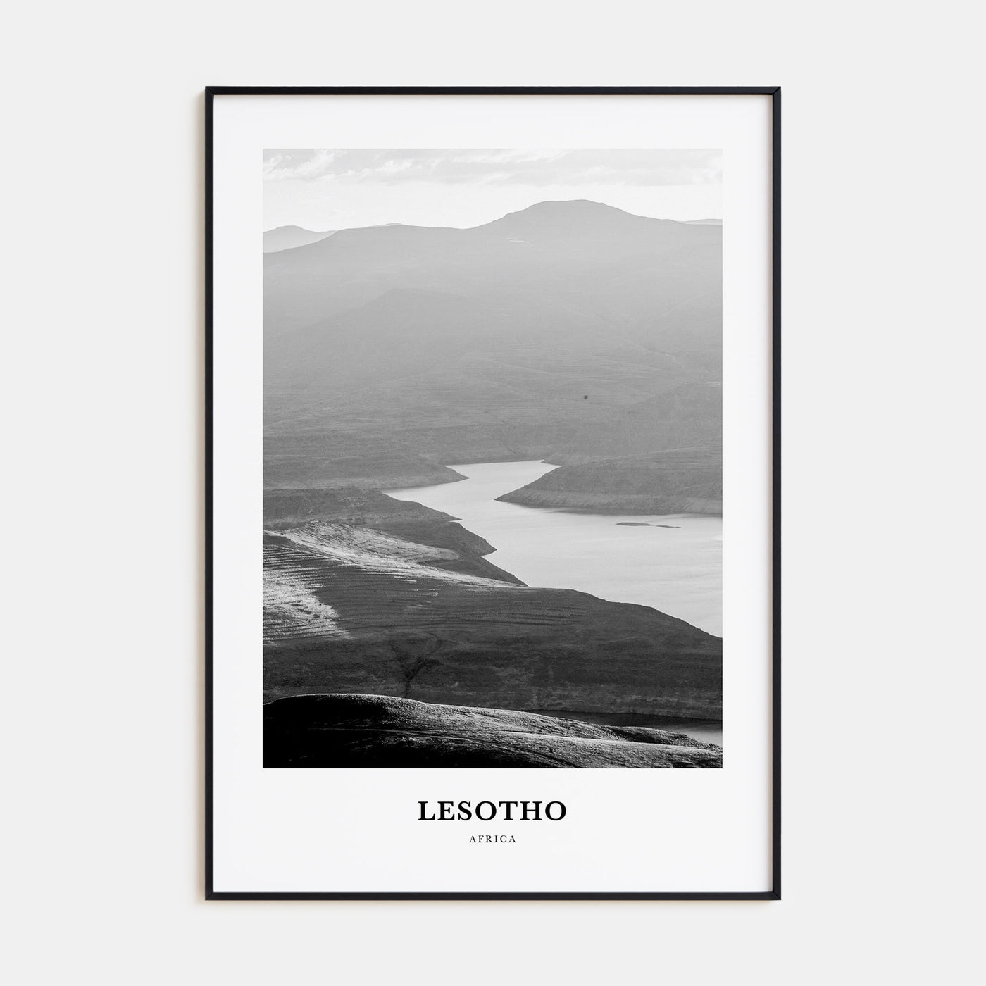 Lesotho Portrait B&W Poster