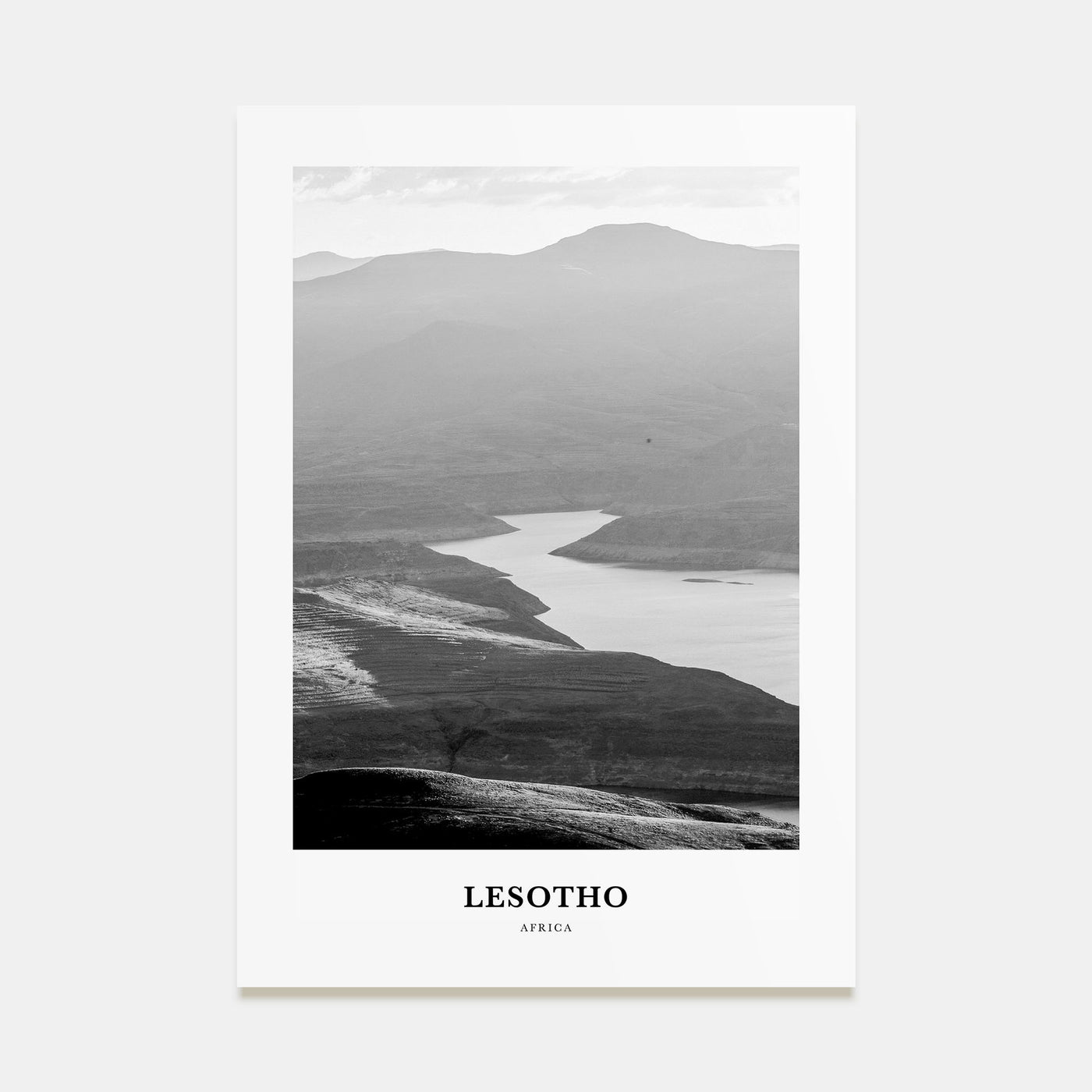 Lesotho Portrait B&W Poster