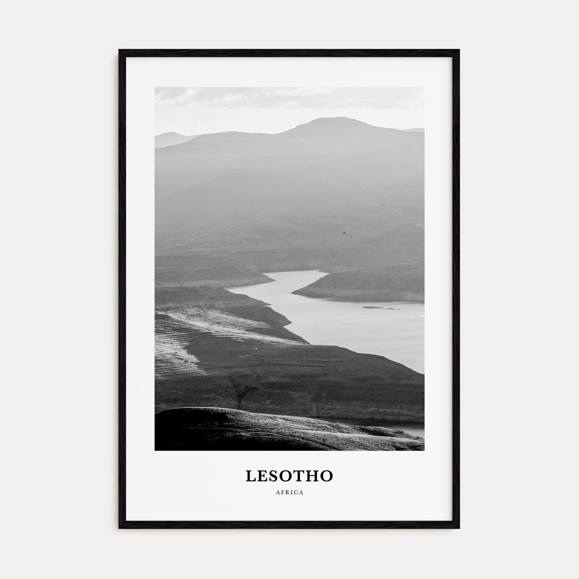 Lesotho Portrait B&W Poster
