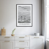 Leucadia State Beach Portrait B&W Poster