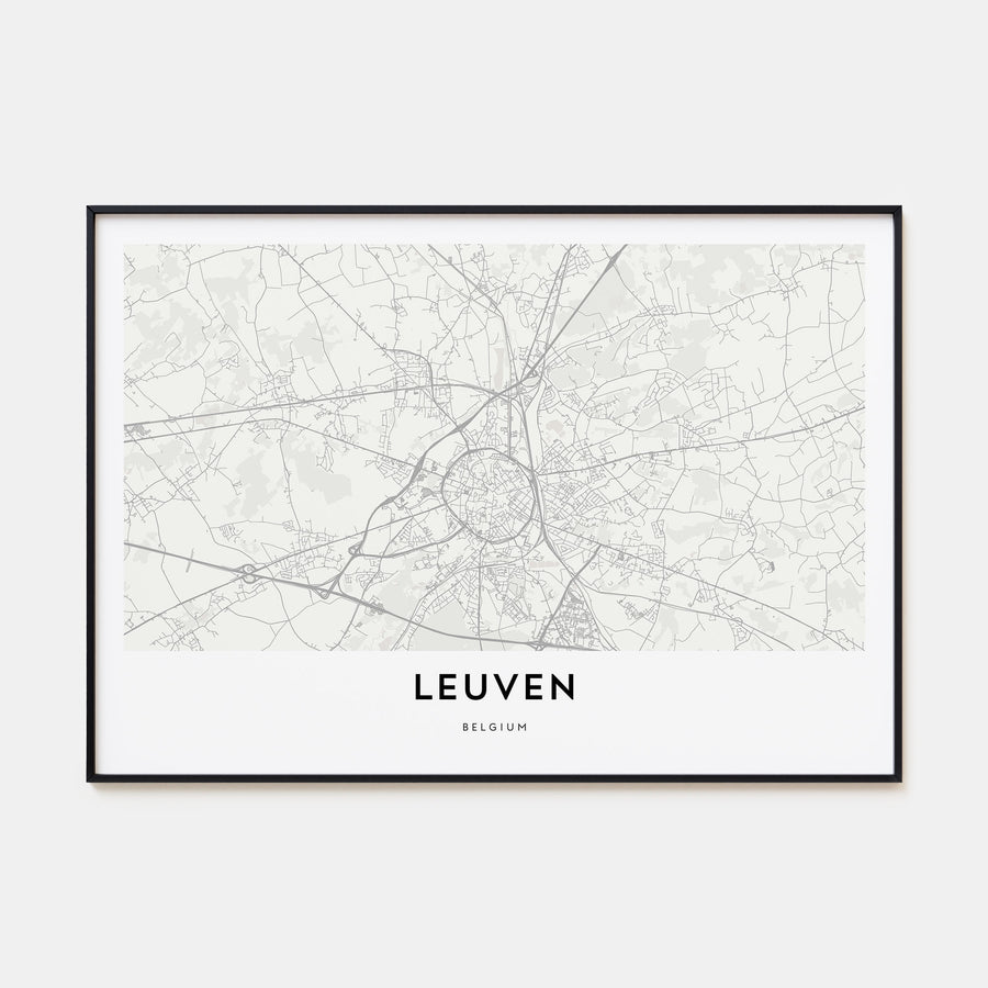 Leuven Map Landscape Poster