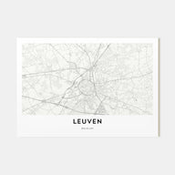 Leuven Map Landscape Poster