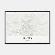 Leuven Map Landscape Poster