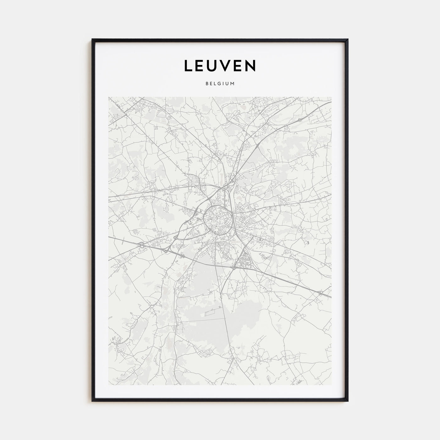 Leuven Map Portrait Poster