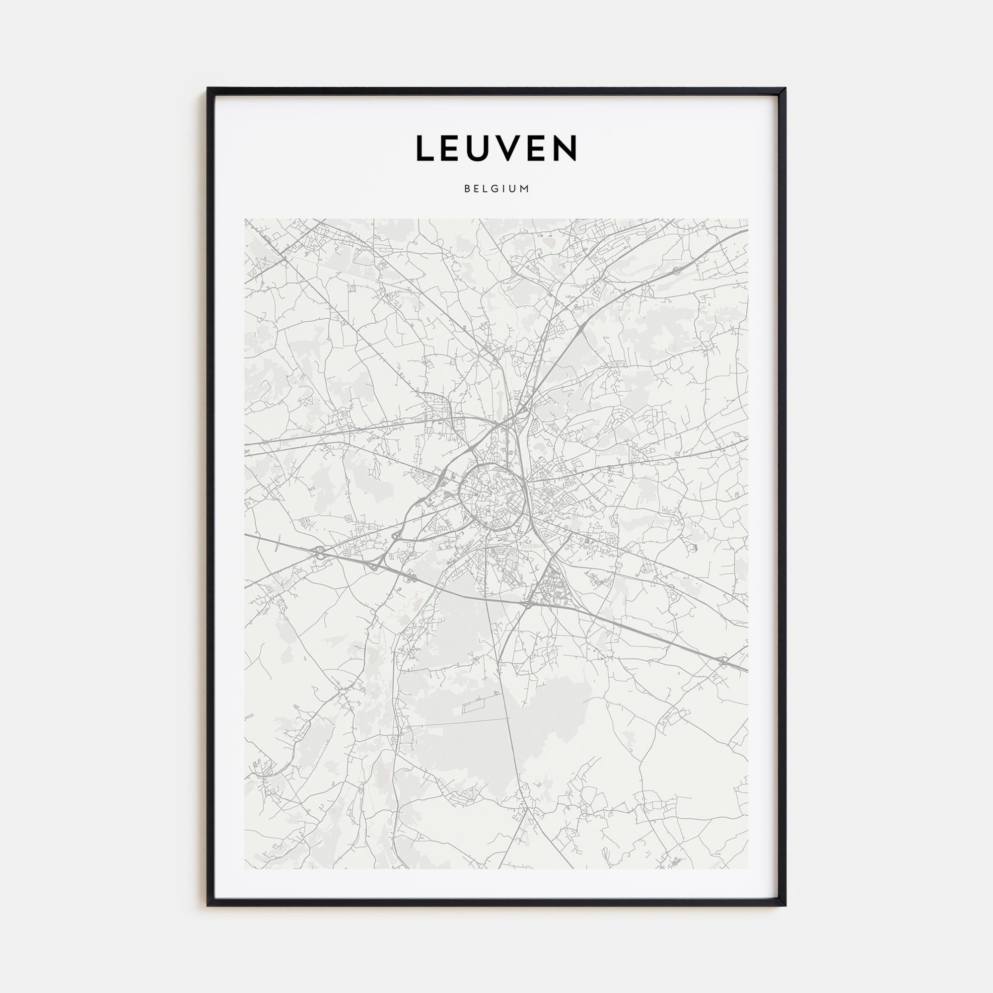Leuven Map Portrait Poster