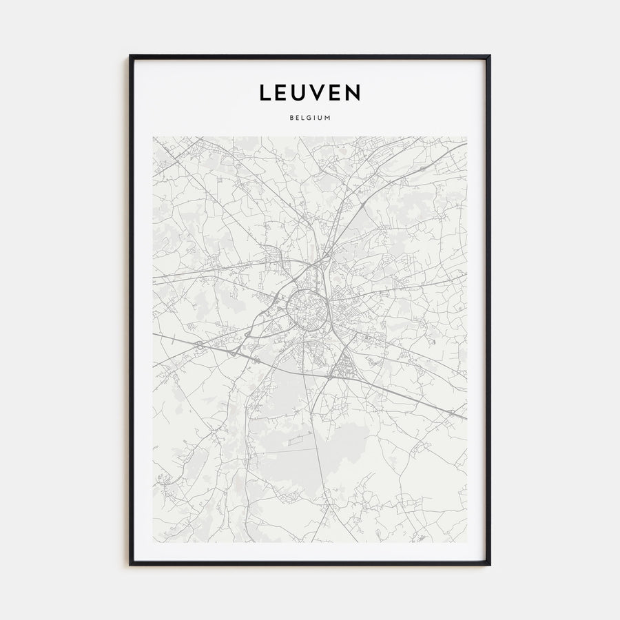 Leuven Map Portrait Poster