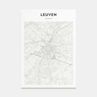 Leuven Map Portrait Poster