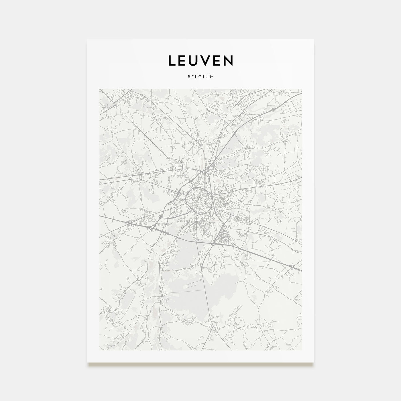 Leuven Map Portrait Poster