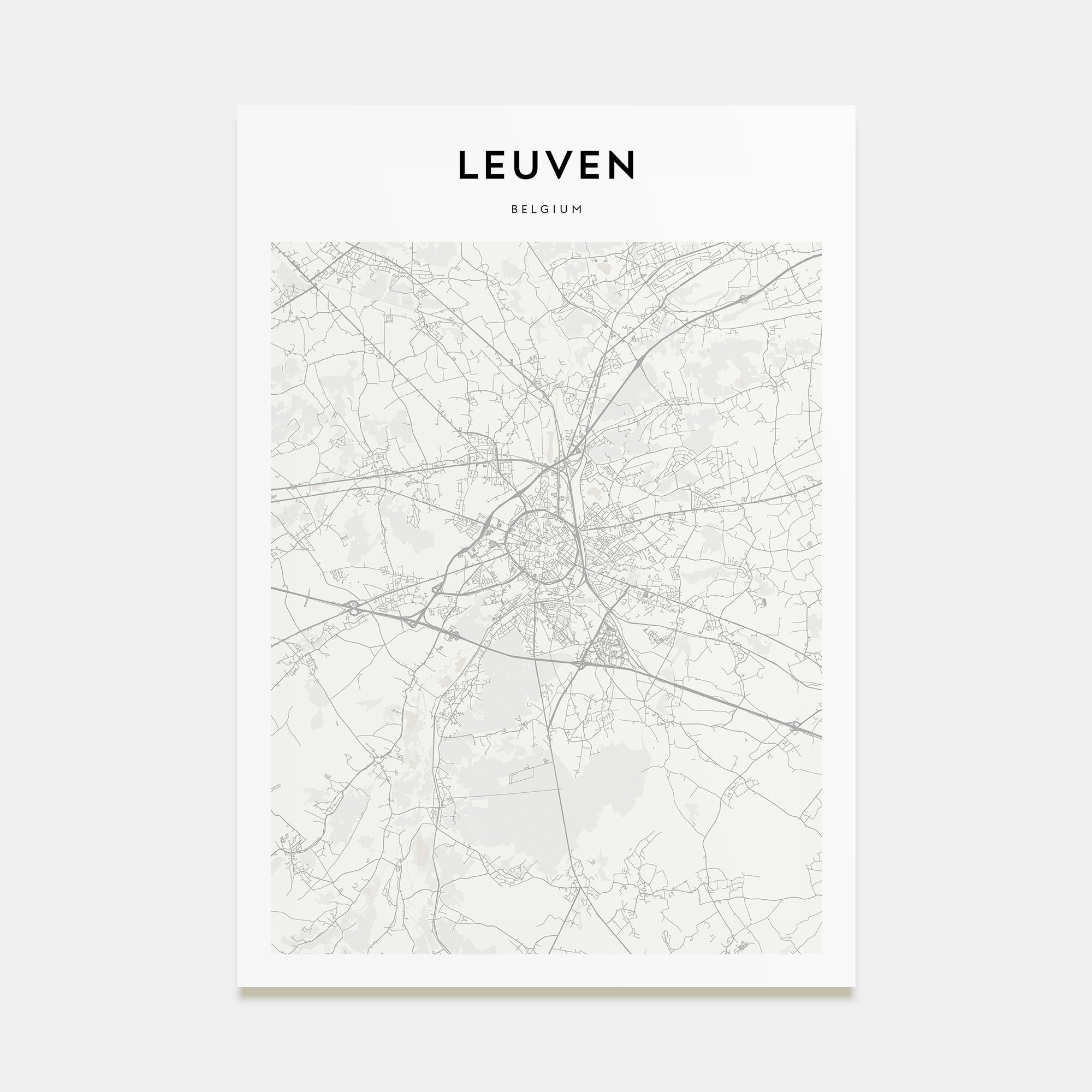 Leuven Map Portrait Poster