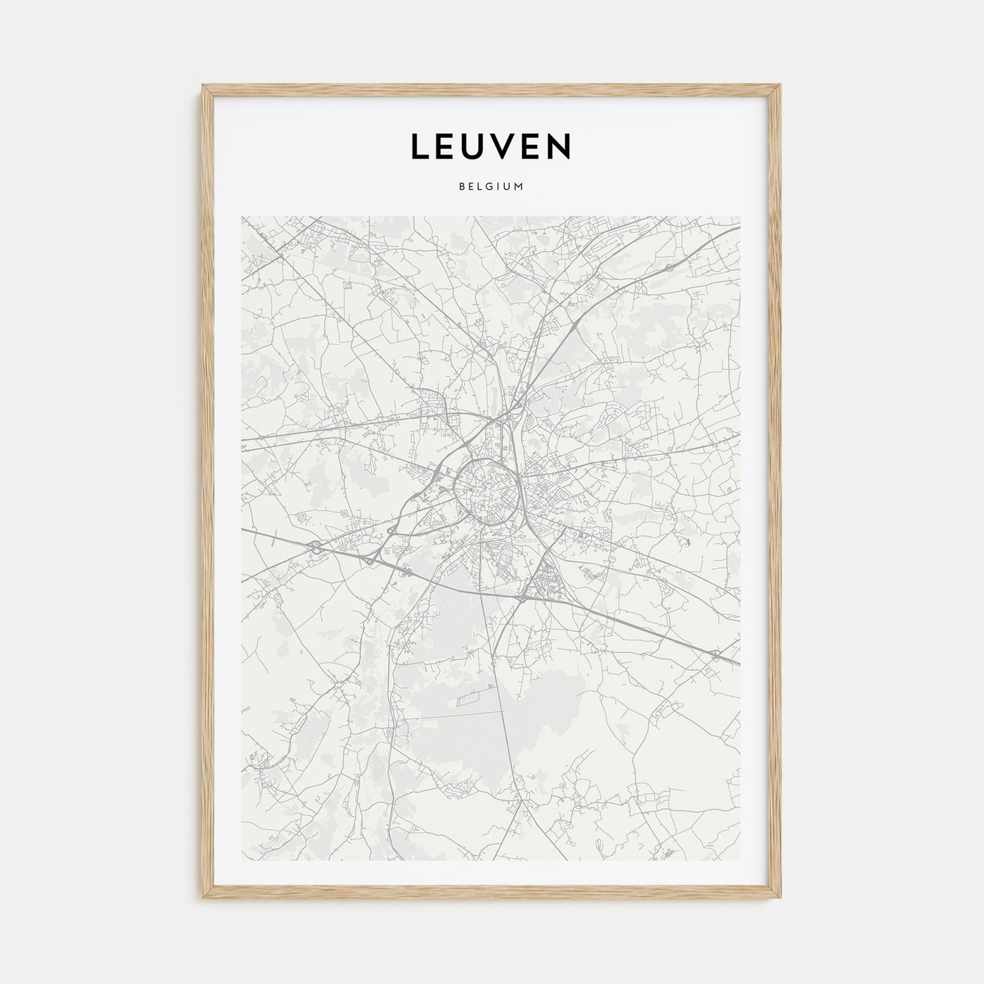 Leuven Map Portrait Poster