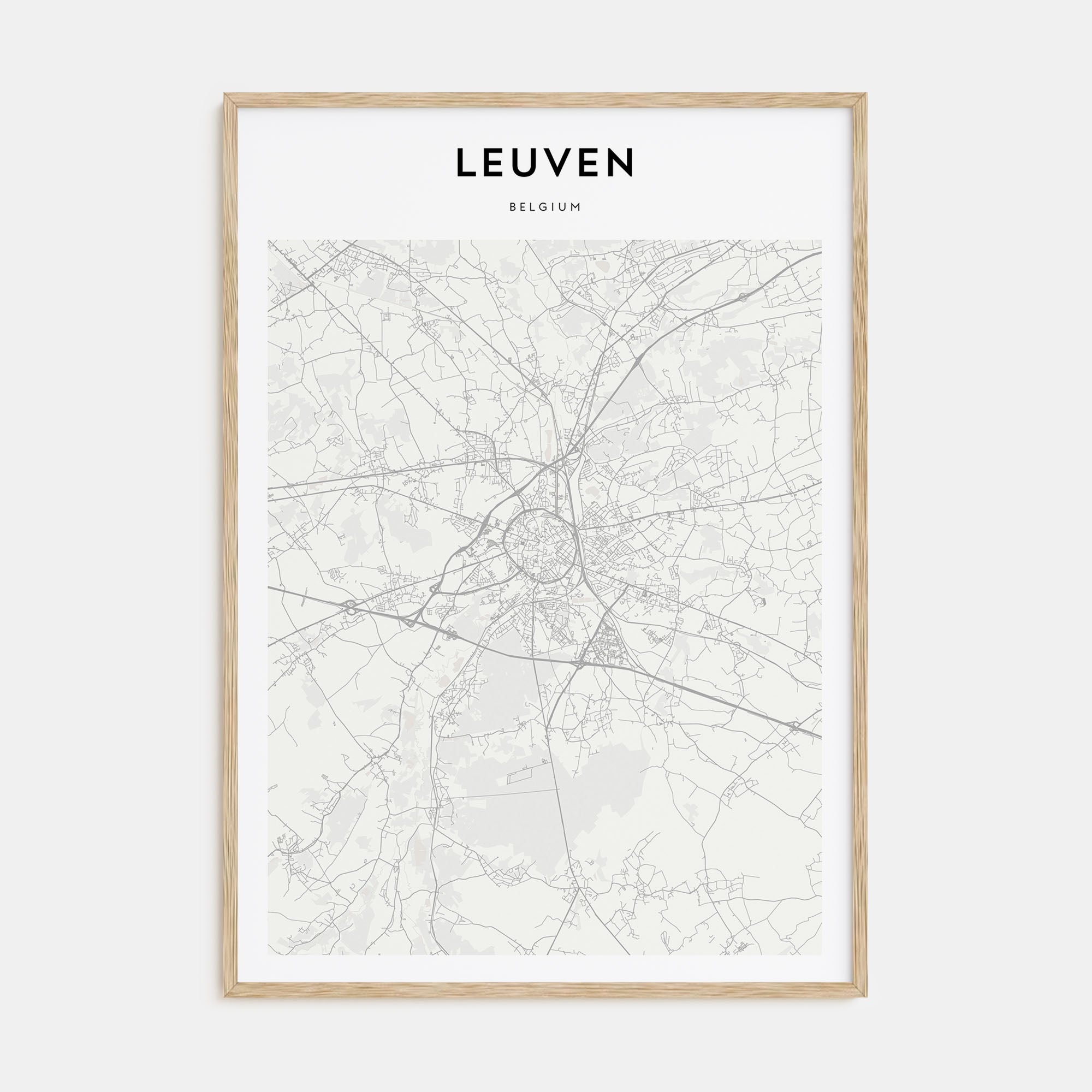 Leuven Map Portrait Poster
