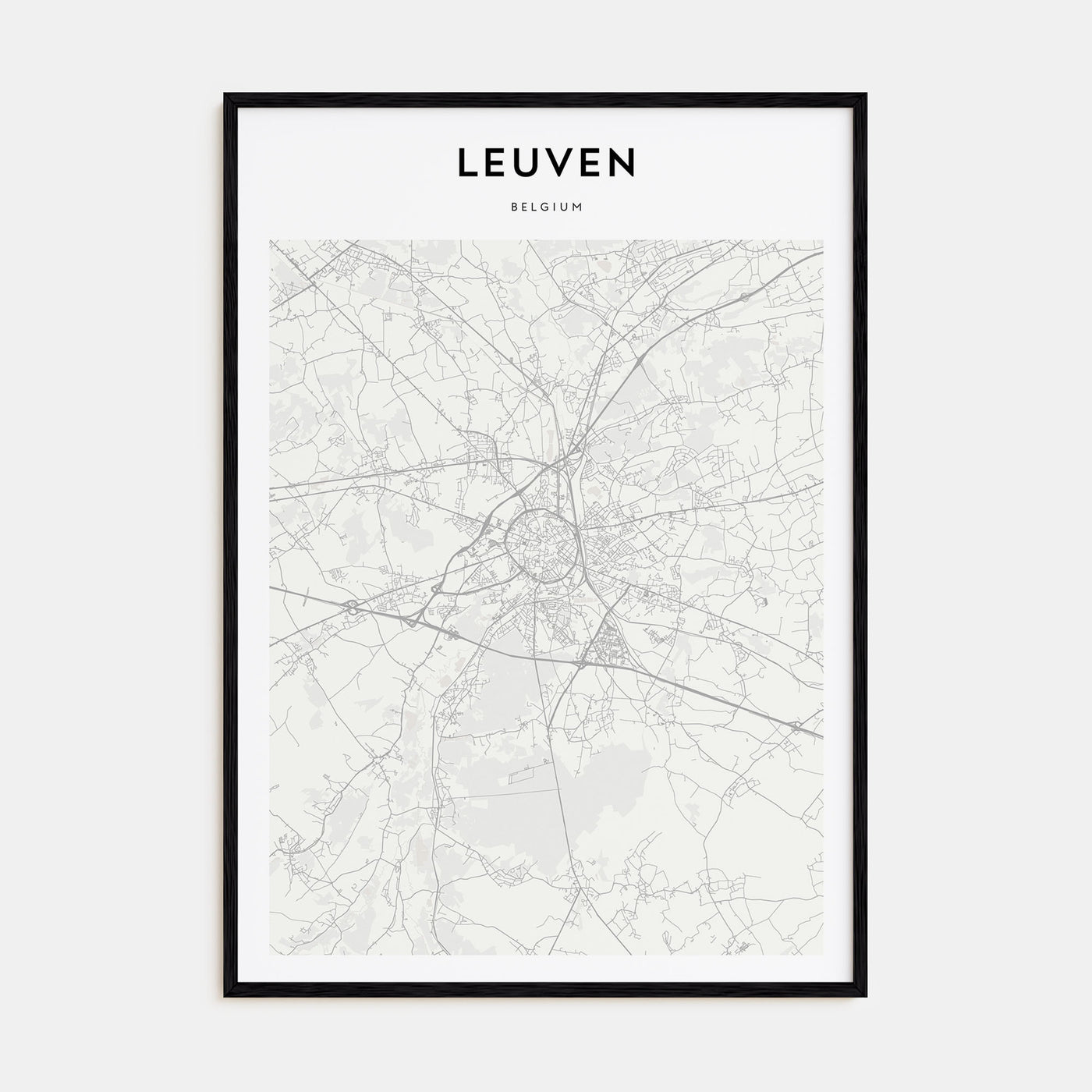 Leuven Map Portrait Poster