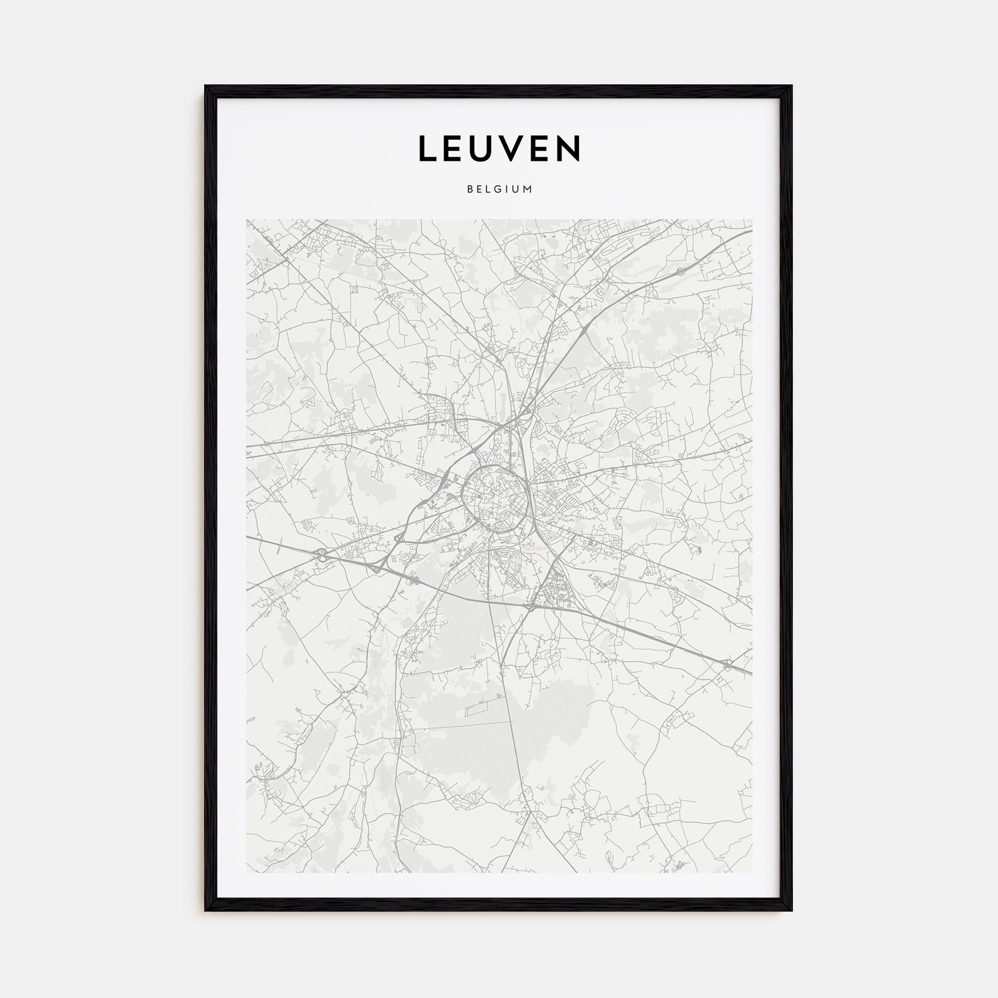 Leuven Map Portrait Poster