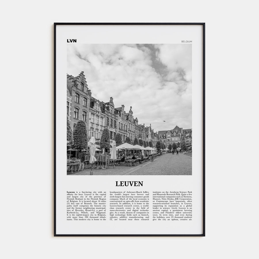 Leuven Travel B&W No 1 Poster