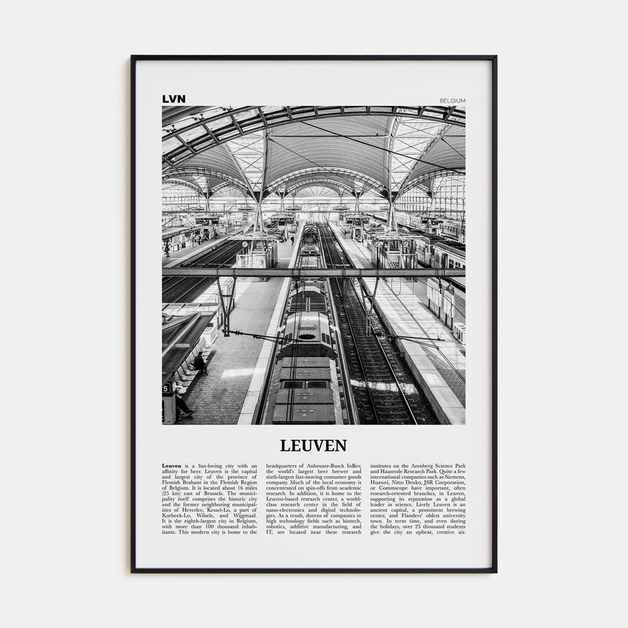 Leuven Travel B&W No 2 Poster
