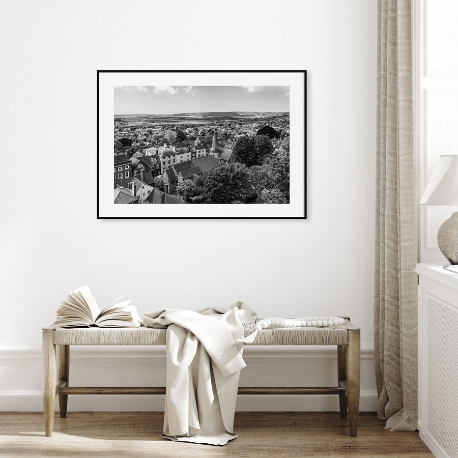 Lewes Landscape B&W Poster