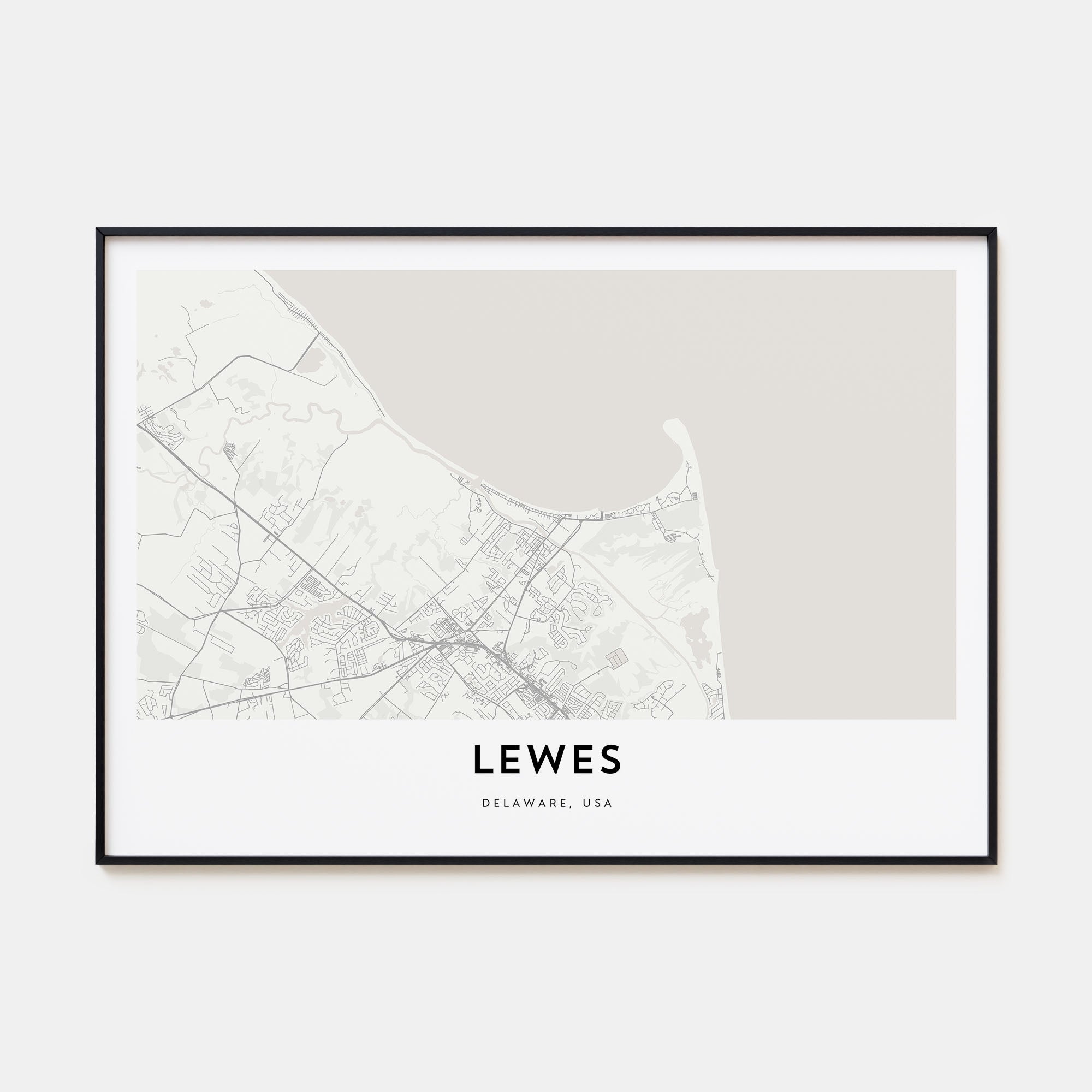 Lewes Map Landscape Poster