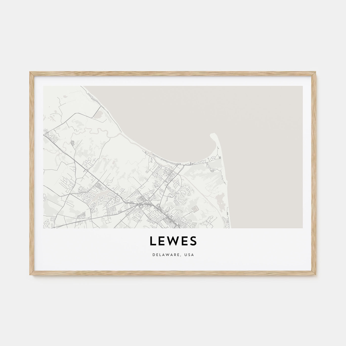 Lewes Map Landscape Poster