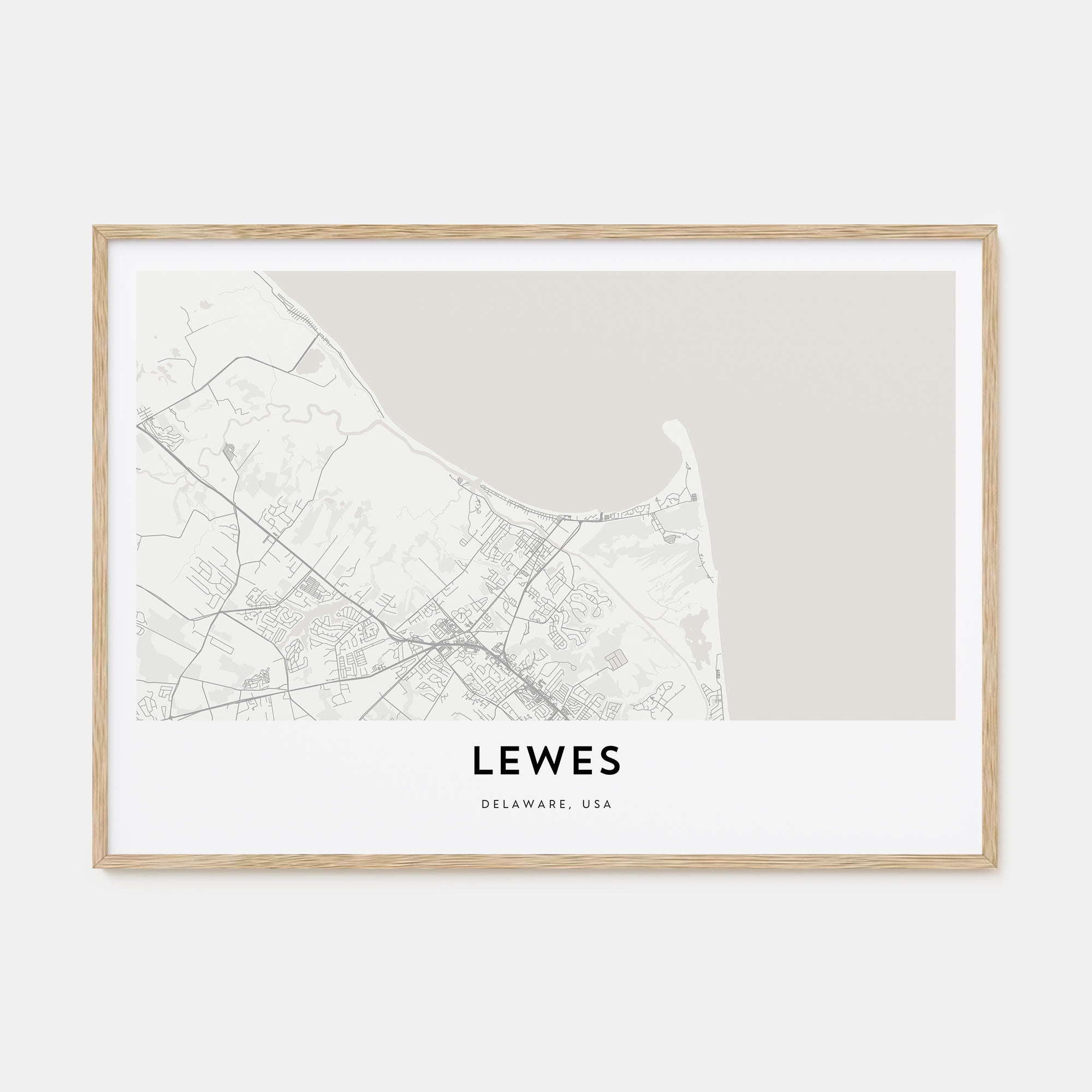 Lewes Map Landscape Poster