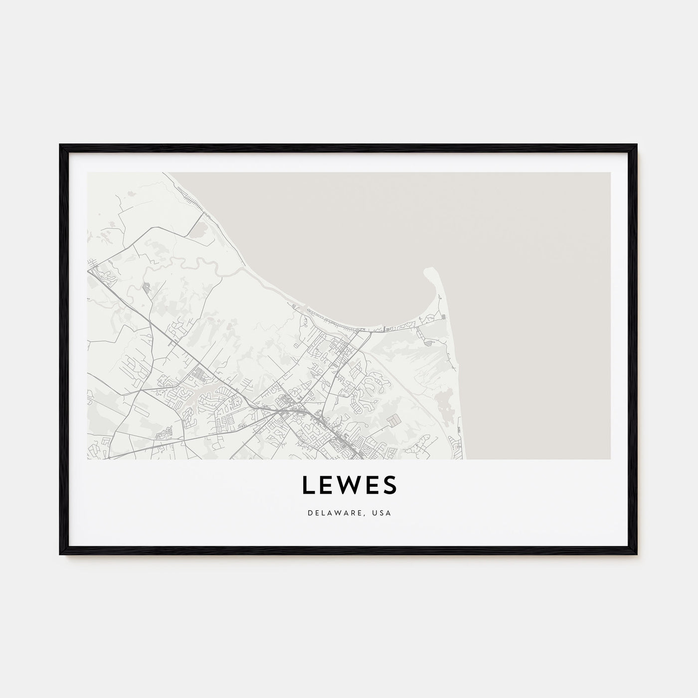 Lewes Map Landscape Poster