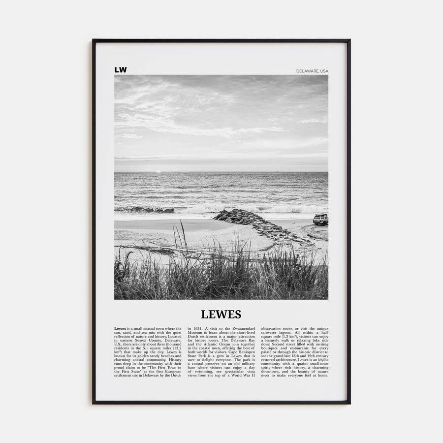 Lewes Travel B&W Poster