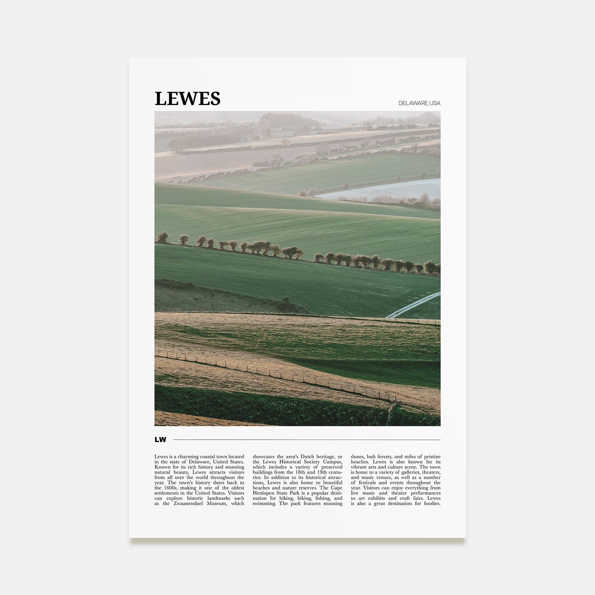Lewes Travel Color Poster